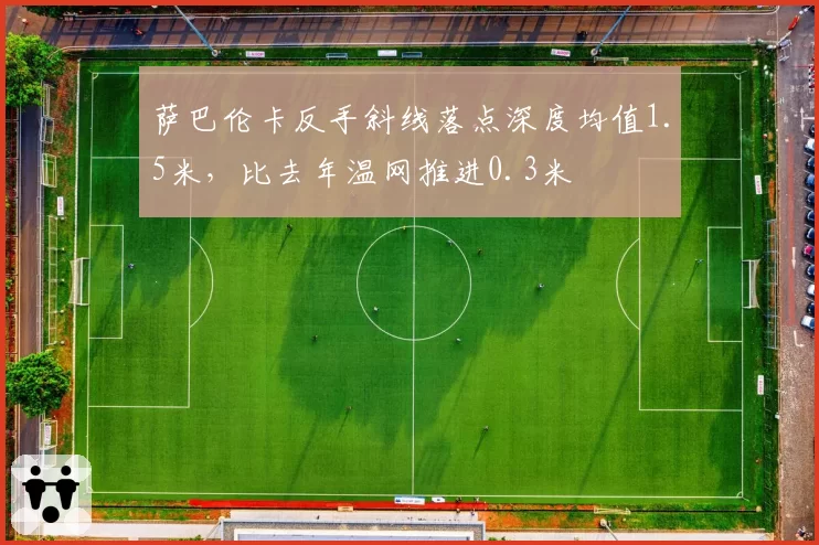 萨巴伦卡反手斜线落点深度均值1.5米，比去年温网推进0.3米